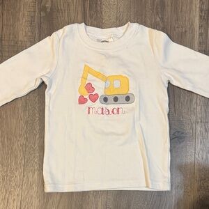 Mason White long sleeved embroidered tee